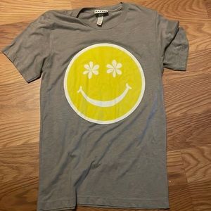Flower Eye Happy Face Printed T-Shirt